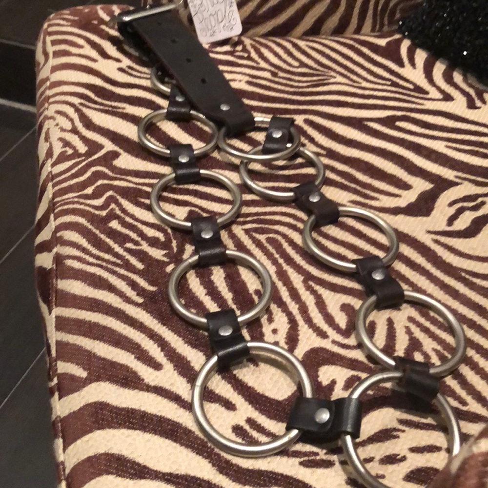 Free People Metal Loop & Leather Belt